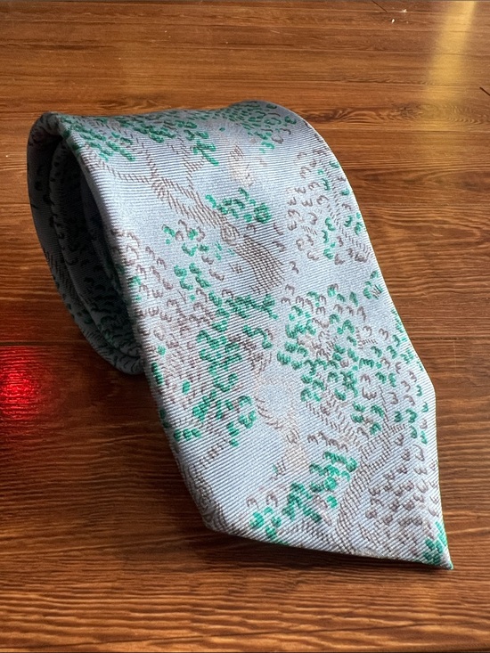 Givenchy Other - Givenchy Teal and Navy Micro-Pattern 100% Silk Tie